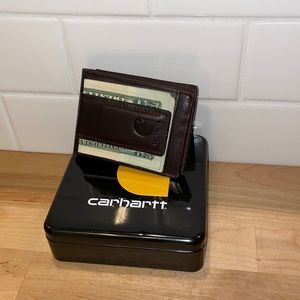 Carhartt. Oil Tan Front Pocket Wallet w/ magnetic money clip. Gen. Leather. NWT